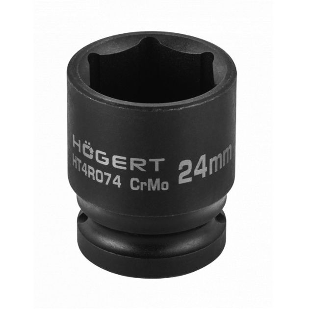 Головка торцевая 1/2" ударная 24 мм, CrMo, HOEGERT HT4R074, фото  | SNABZHENIE.com.ua