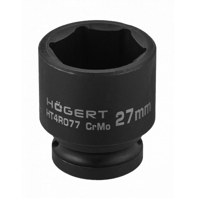 Головка торцевая ударная 1/2", 27 мм, CrMo, HOEGERT HT4R077, фото  | SNABZHENIE.com.ua
