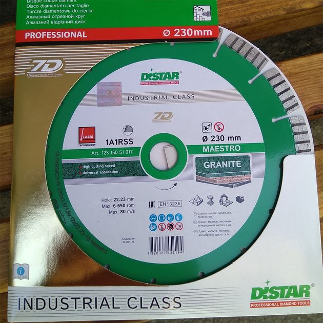 Диск алмазный отрезной DISTAR Maestro 230x2,6/1,8x22,23 1A1RSS/C3-W, фото , изображение 8 | SNABZHENIE.com.ua