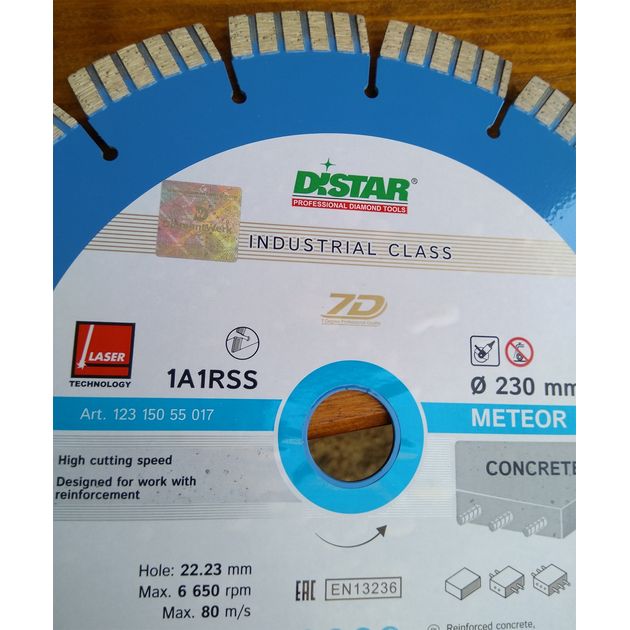 Диск алмазный отрезной DISTAR Meteor 230 x 2,6/1,8 x 22,23-16-ARPS, фото , изображение 10 | SNABZHENIE.com.ua