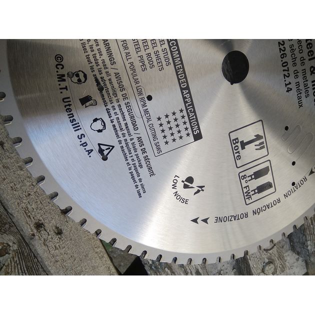 Дисковая пила 355 х 25,4 мм, Z 72 для реза стали CMT (226.072.14), фото , изображение 9 | SNABZHENIE.com.ua