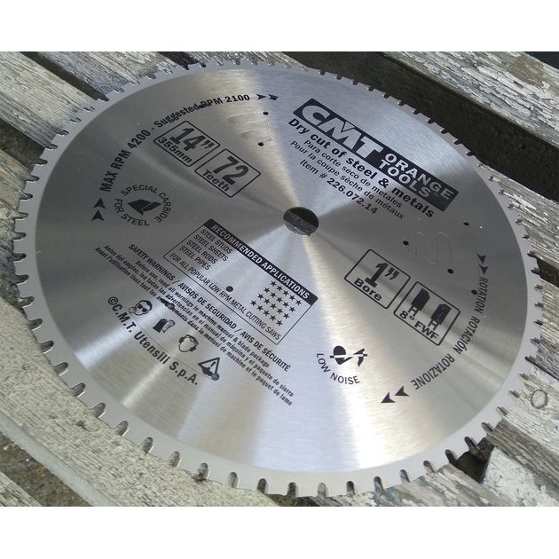 Дисковая пила 355 х 25,4 мм, Z 72 для реза стали CMT (226.072.14), фото , изображение 11 | SNABZHENIE.com.ua