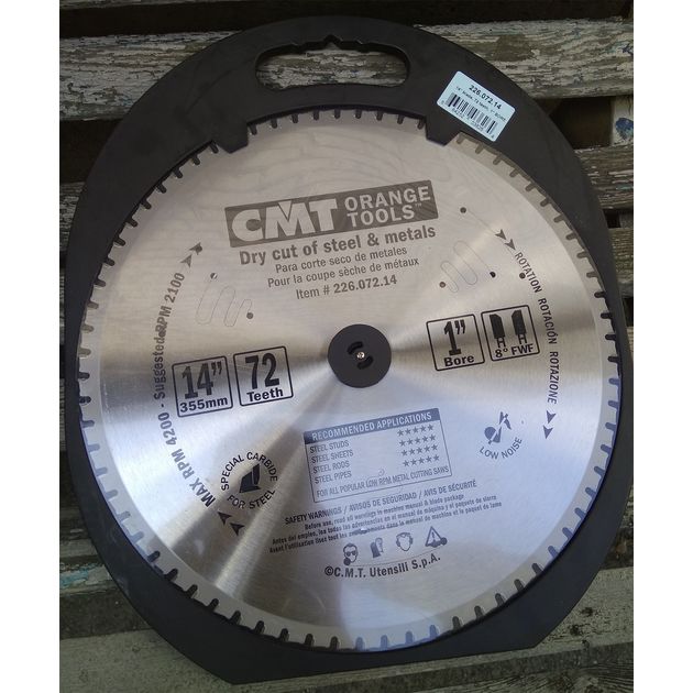 Дисковая пила 355 х 25,4 мм, Z 72 для реза стали CMT (226.072.14), фото , изображение 15 | SNABZHENIE.com.ua