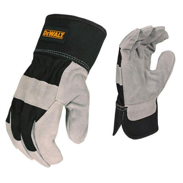 Перчатки універсальні, з шкіряною долонею та пальцями DeWALT DPG41L, фото  | SNABZHENIE.com.ua