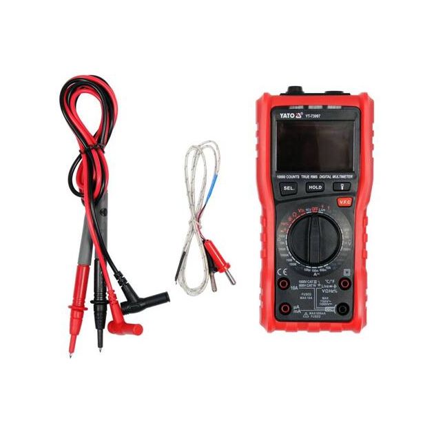 Мультиметр YATO TRUE RMS з LCD-екраном, діапазон 9999, фото  | SNABZHENIE.com.ua