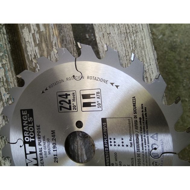 Дисковая пила CMT 190x30 мм, Z 24 для ручных циркулярок, фото , изображение 12 | SNABZHENIE.com.ua