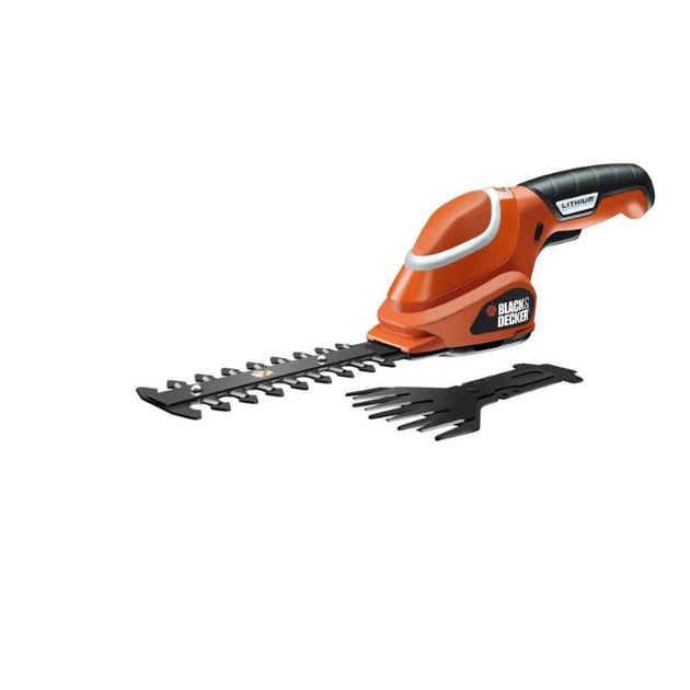Аккумуляторные садовые ножницы-кусторез BLACK DECKER GSL700KIT, фото  | SNABZHENIE.com.ua