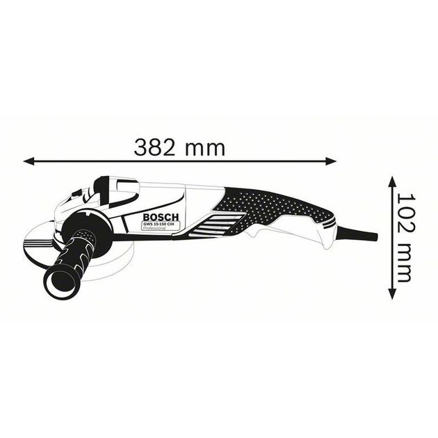 Угловая шлифмашина GWS 15-150 CIH BOSCH (0601830522), фото , изображение 2 | SNABZHENIE.com.ua