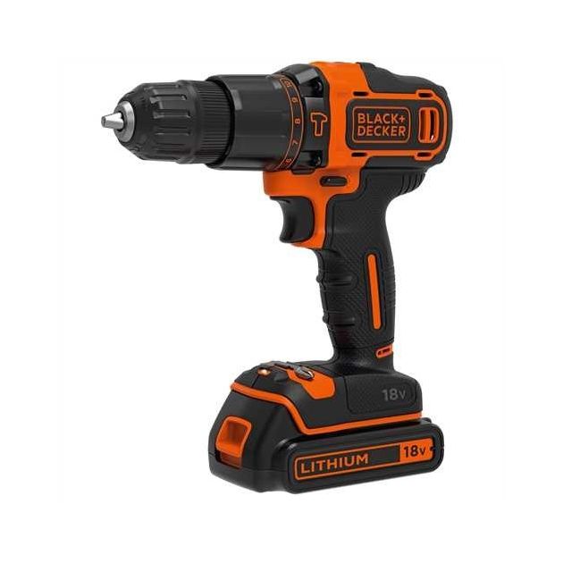 Ударная аккумуляторная дрель-шуруповерт BLACK DECKER BDCHD18KB, фото  | SNABZHENIE.com.ua