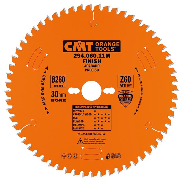 Дисковая пила CMT 260x30 мм, Z 60, универсальная для пиления, фото  | SNABZHENIE.com.ua