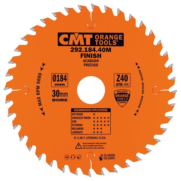 Дисковая пила CMT 180x20 мм, Z 40, для ручной циркулярки, фото  | SNABZHENIE.com.ua