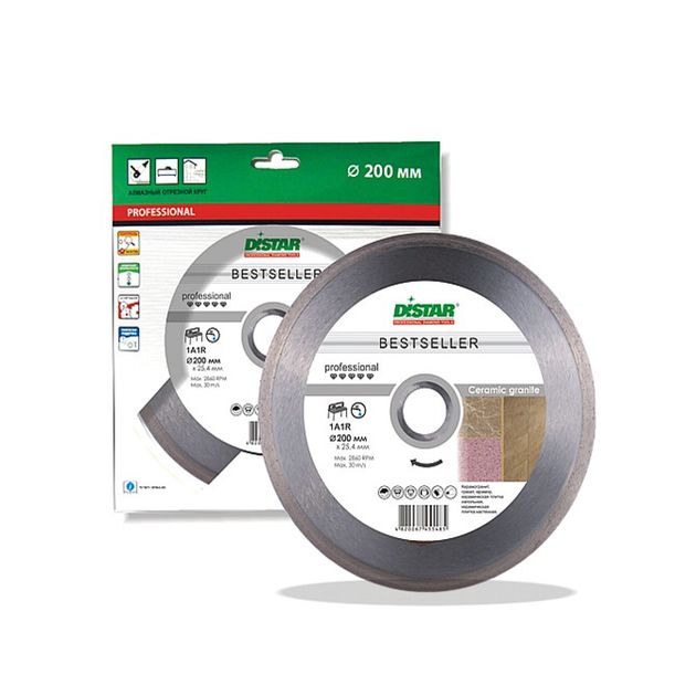 Круг алмазний відрізний DISTAR Bestseller Ceramic Granite 180 x 1,5 x 8,5 x 25,4 1A1R (11320138014), фото , зображення 3 | SNABZHENIE.com.ua