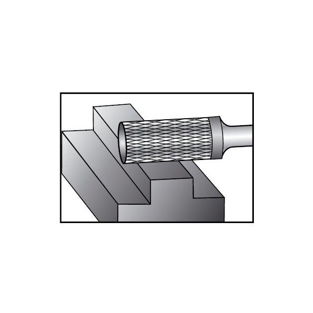 Борфреза (шарошка) цилиндрическая 10,0 х 20,0 х 65,0 мм хвостовик 6 мм VORM A; насечка 4 сталь MAYKESTAG (0777406110100), фото , изображение 2 | SNABZHENIE.com.ua