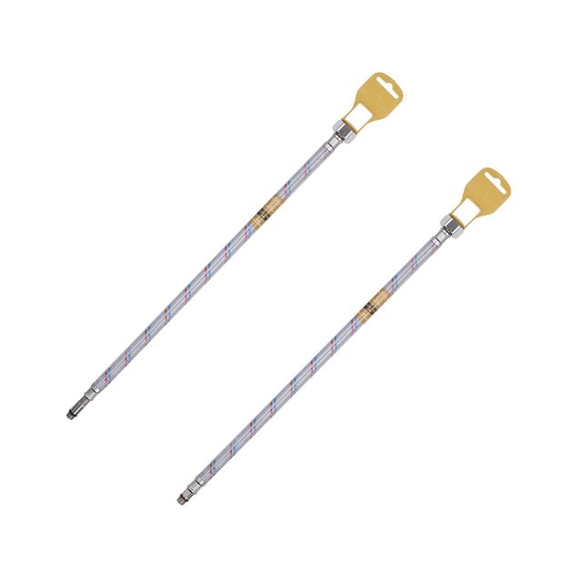 Гибкая подводка Kroner KRM 1/2хМ10 ВН 120 см, нейлон/PVC (пара), фото  | SNABZHENIE.com.ua