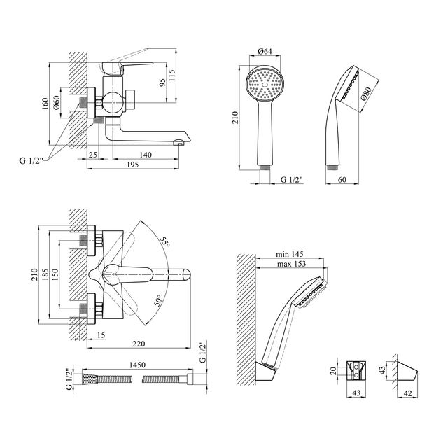 Змішувач для ванни Kroner KRM Elbe - SCH060, фото , зображення 2 | SNABZHENIE.com.ua Змішувач для ванни Kroner KRM Elbe - SCH060, фото , зображення 2 | SNABZHENIE.com.ua