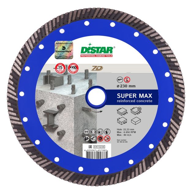Круг алмазный DISTAR Turbo Super Max 232 x 2,6 x 15 x 22,23, фото , изображение 7 | SNABZHENIE.com.ua Круг алмазный DISTAR Turbo Super Max 232 x 2,6 x 15 x 22,23, фото , изображение 7 | SNABZHENIE.com.ua