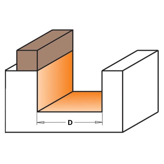 Фреза для вибірки паза під петлі з врезним зубом 31,7 x 15,8 x 70 мм, хвостовик 12,7 мм CMT (852.503.11), фото , зображення 2 | SNABZHENIE.com.ua
