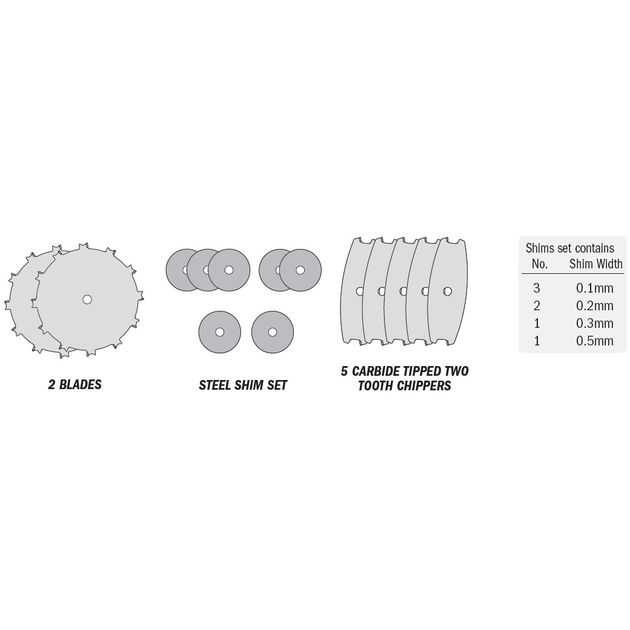 Пила пазова регульована 200 х 15,87 мм, Z 12, комплект з пильних дисків, пазових сегментів і регулювальних шайб-прокладок CMT (230.012.08), фото , зображення 4 | SNABZHENIE.com.ua Пила пазова регульована 200 х 15,87 мм, Z 12, комплект з пильних дисків, пазових сегментів і регулювальних шайб-прокладок CMT (230.012.08), фото , зображення 4 | SNABZHENIE.com.ua