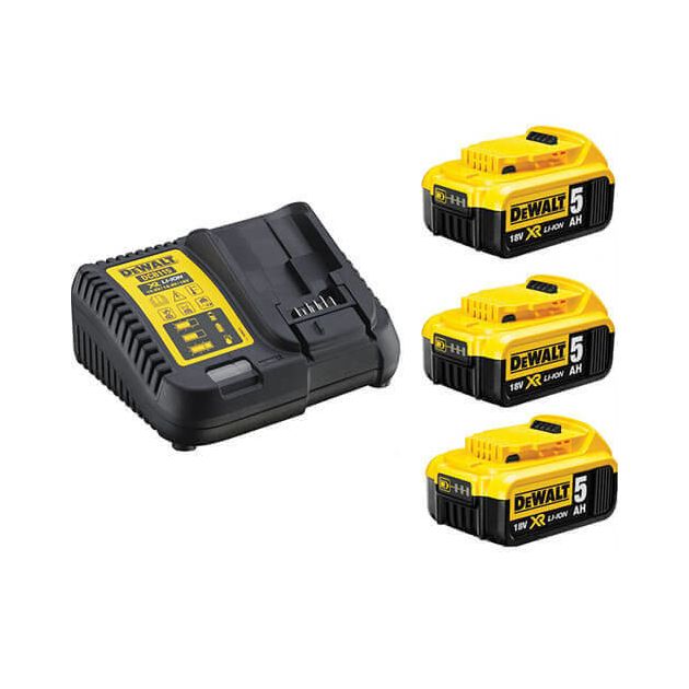 Зарядное устройство DeWALT DCB115P3 и 3 аккумулятора DCB184 5 Ач, фото  | SNABZHENIE.com.ua
