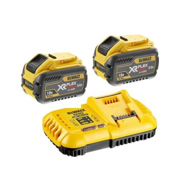 Зарядное устройство и 2 аккумулятора DeWALT DCB118X2 XR FLEXVOLT 9 Ач, фото  | SNABZHENIE.com.ua