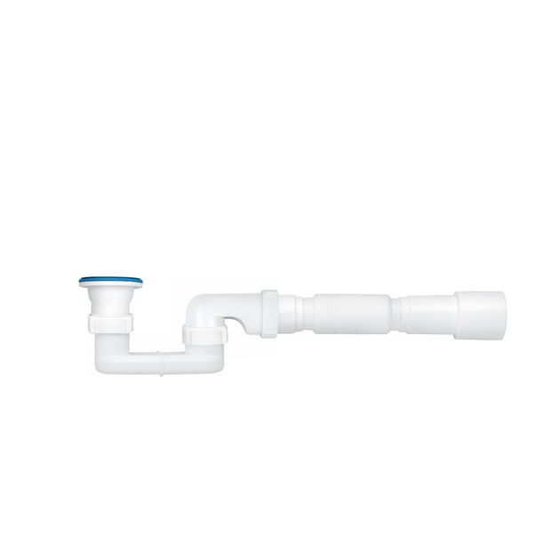 Сифон для душевого поддона ANIplast 1 1/2" с гибкой трубой 40х50 мм, фото  | SNABZHENIE.com.ua