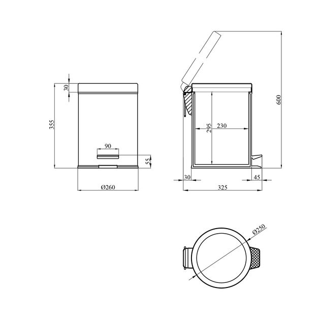 Мусорне відро Potato P414 12 л, фото , зображення 2 | SNABZHENIE.com.ua