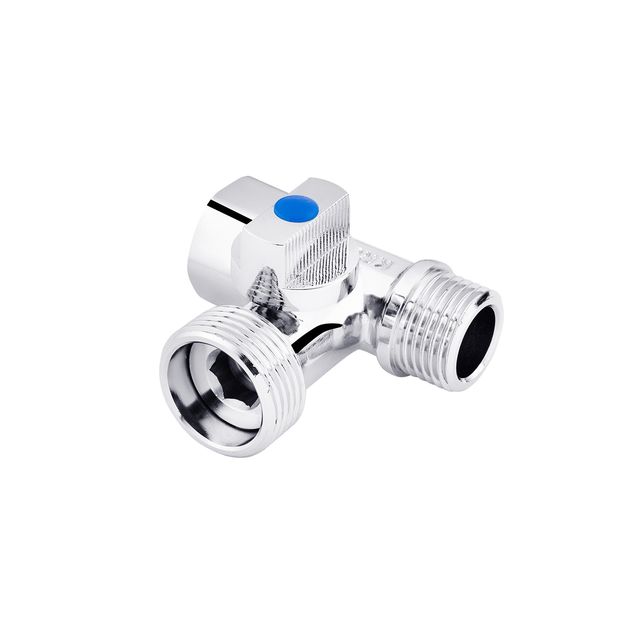 Кран 3-х ходовой Kroner KRP Eckventil 1/2''х3/4''х1/2'' ННВ, фото  | SNABZHENIE.com.ua
