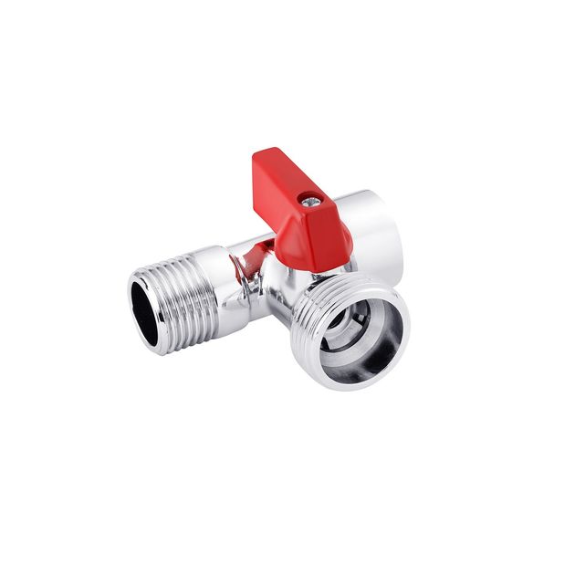 Кран приборный Karro 1/2 х3/4 х1/2 KR-3144 для подключения магистрали, фото  | SNABZHENIE.com.ua