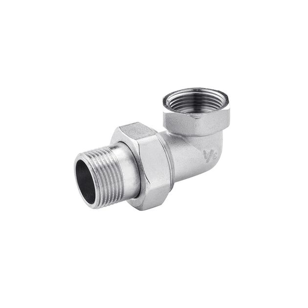 Сгон-американка угловая Karro 3/4 ВН никелированная KR-3103, фото  | SNABZHENIE.com.ua