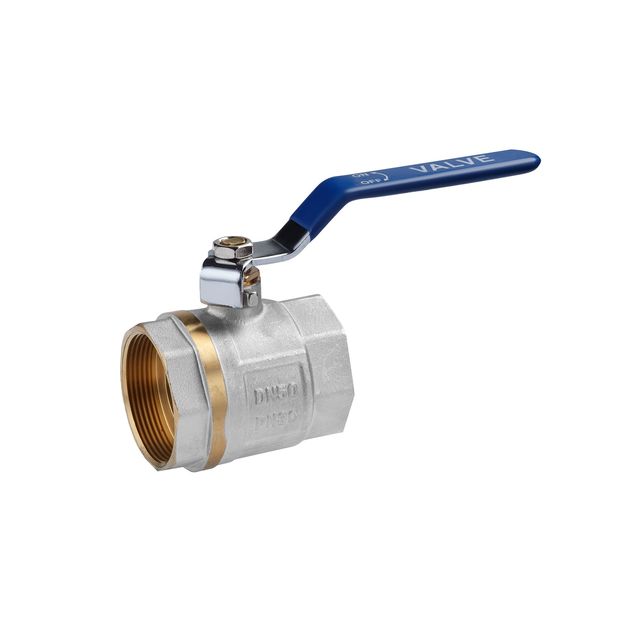 Кран шаровой Valves 2 ВВ PN30 с синей ручкой, фото  | SNABZHENIE.com.ua