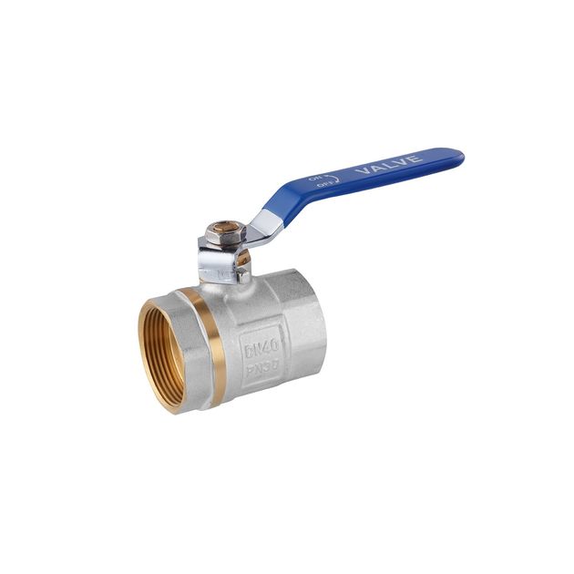 Шаровой кран Valves 1 1/4'' ВВ PN30 с синей ручкой, фото  | SNABZHENIE.com.ua