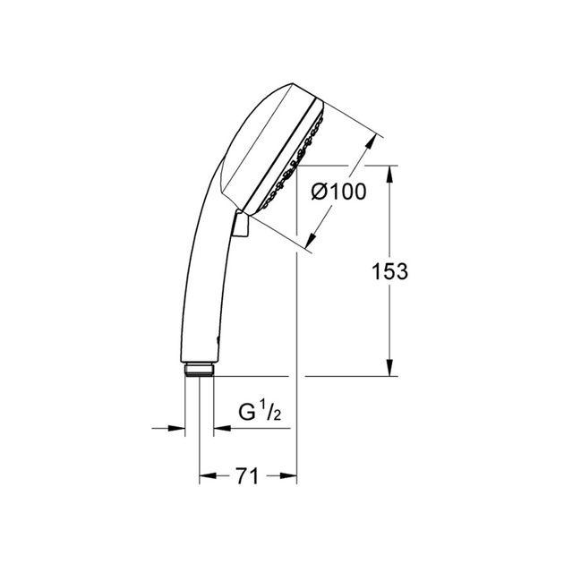 Лейка для душа Grohe Vitalio Comfort 100, 26094000, фото , изображение 2 | SNABZHENIE.com.ua Лейка для душа Grohe Vitalio Comfort 100, 26094000, фото , изображение 2 | SNABZHENIE.com.ua