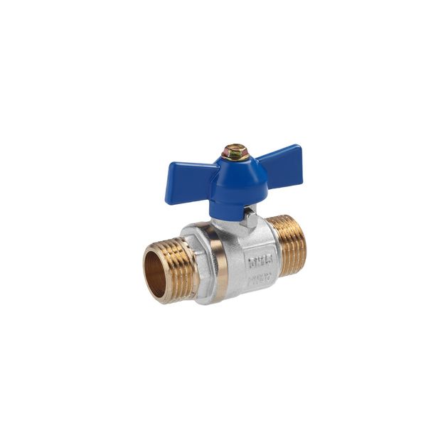 Шаровой кран Valves 1/2 НН PN30 с синей бабочкой, фото  | SNABZHENIE.com.ua