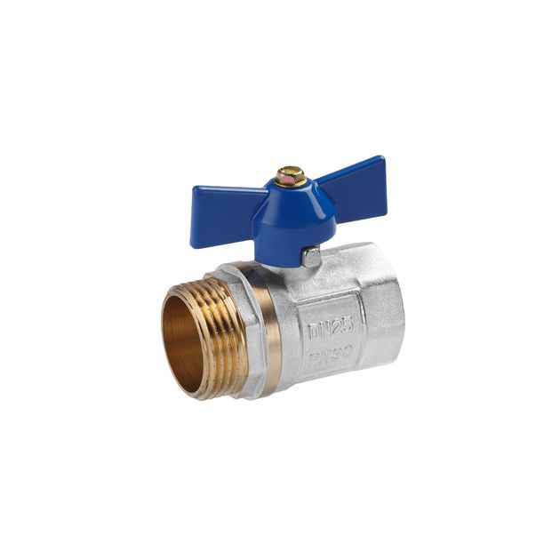Кран шаровой Valves 1 ВН PN30 с синей бабочкой, фото  | SNABZHENIE.com.ua