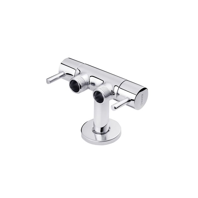 Кран приборный Karro 1/2 x1/2 x1/2, 2 выхода, модель KR-3155, фото  | SNABZHENIE.com.ua