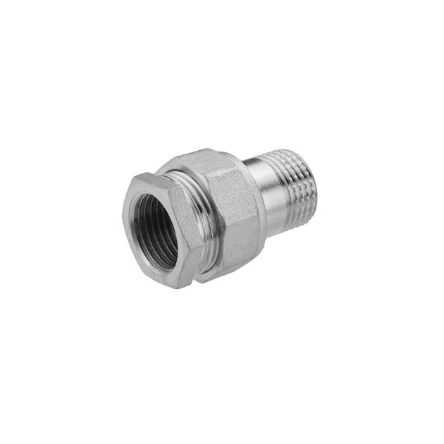 Сгон-американка прямой LexLine 1/2" никелированный НК0811-Вн, фото  | SNABZHENIE.com.ua