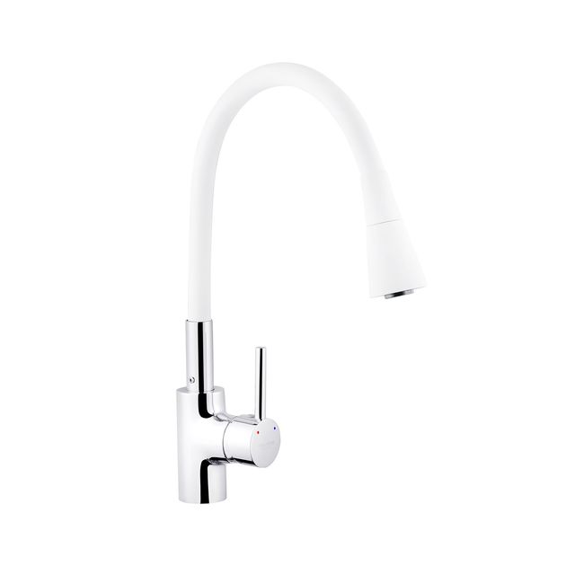 Смеситель кухонный Kroner KRP Küche C031WHI, фото  | SNABZHENIE.com.ua