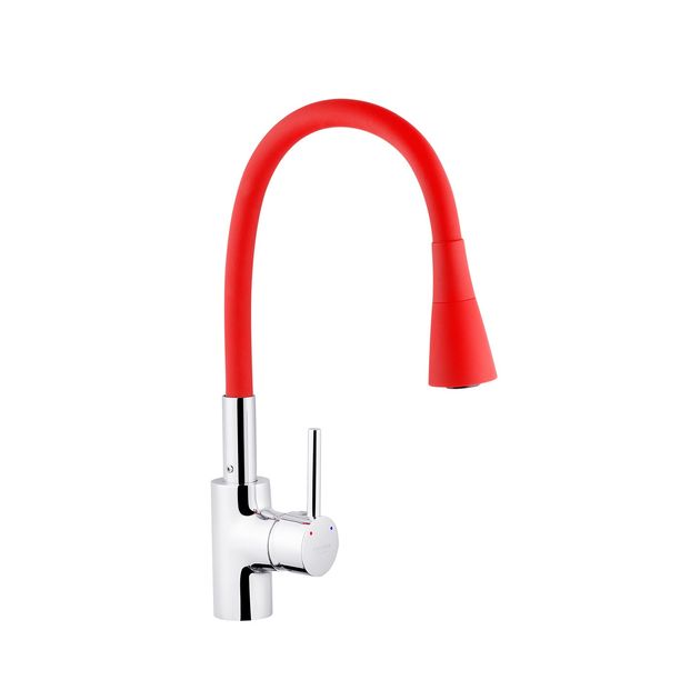 Смеситель кухонный Kroner KRP Küche C031RED, фото  | SNABZHENIE.com.ua
