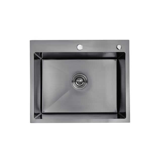 Кухонная мойка Kroner KRP Schwarze 6050HM PVD 3,0/1,0 мм, фото  | SNABZHENIE.com.ua