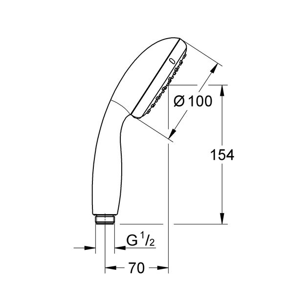 Лейка для ручного душа Grohe New Tempesta 100 26161001, фото , зображення 2 | SNABZHENIE.com.ua Лейка для ручного душа Grohe New Tempesta 100 26161001, фото , зображення 2 | SNABZHENIE.com.ua