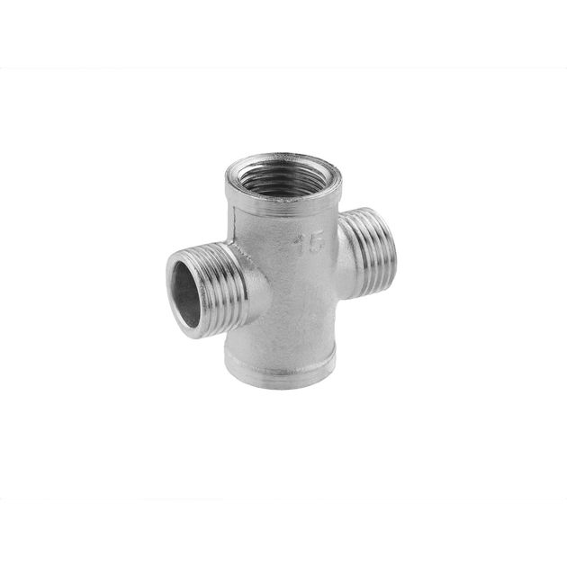 Крестовина LexLine 1/2" ВН-ВН никелированная НК4603-Вн, фото  | SNABZHENIE.com.ua