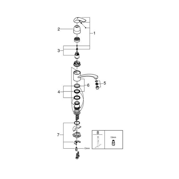 Смеситель для кухни Grohe Euroeco 32750000, фото , изображение 3 | SNABZHENIE.com.ua Смеситель для кухни Grohe Euroeco 32750000, фото , изображение 3 | SNABZHENIE.com.ua