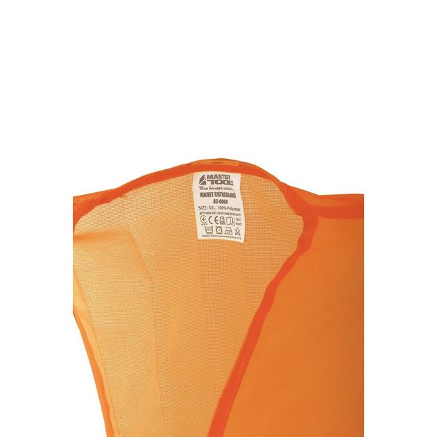 Жилет безпеки світловідбиваючий MASTERTOOL XXL оранжевий 83-0004, фото , зображення 4 | SNABZHENIE.com.ua