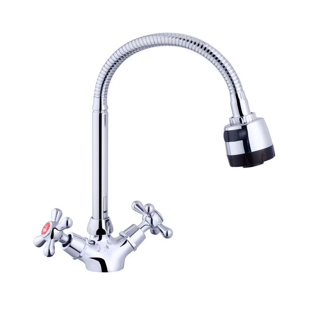 Смеситель для кухни Agua Toledo с гибким изливом C039, фото  | SNABZHENIE.com.ua