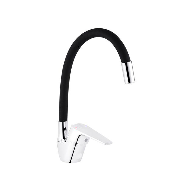 Смеситель Kroner KRM Odra C032BLK для кухни, фото  | SNABZHENIE.com.ua