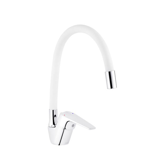 Смеситель для кухни Kroner KRM Odra C032WHI, фото  | SNABZHENIE.com.ua