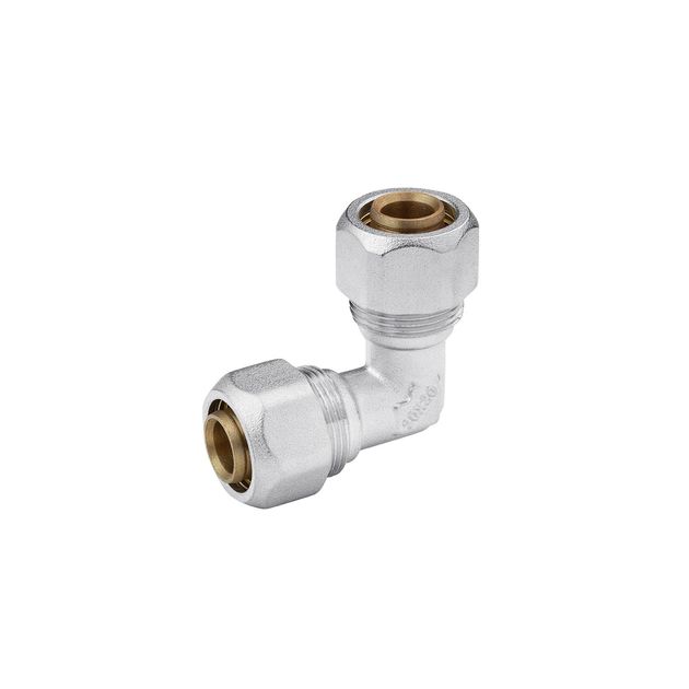 Колено металлопластиковое Karro 20x20 никелированное KR-0631, фото  | SNABZHENIE.com.ua