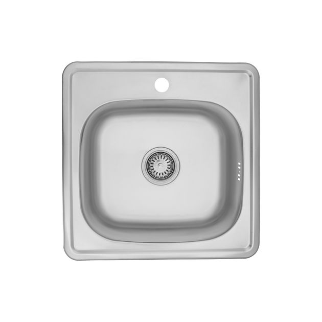Кухонная мойка Kroner KRP Satin 4848 (0,6 мм), фото  | SNABZHENIE.com.ua