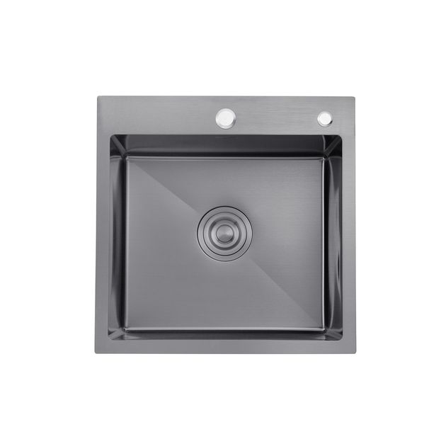 Кухонная мойка Kroner KRP Schwarze 5050HM PVD (3,0/1,0 мм), фото  | SNABZHENIE.com.ua