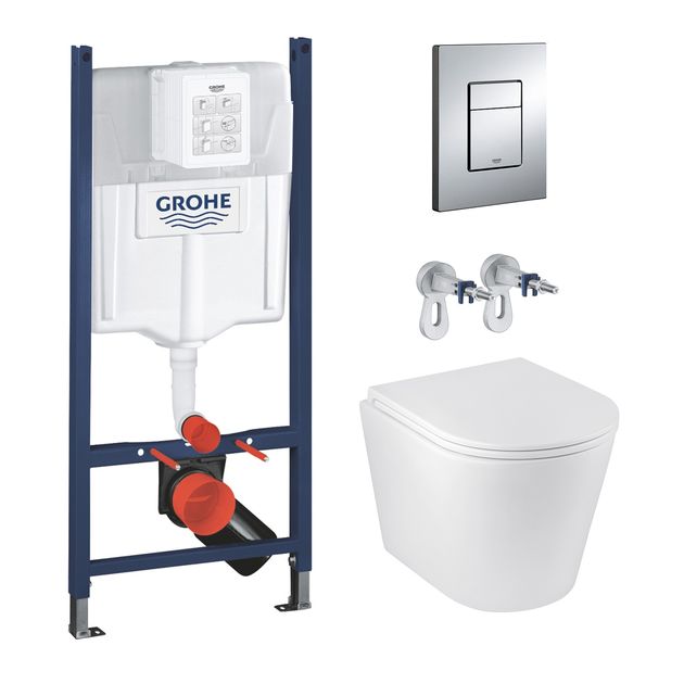 Комплект 4 в 1: Инсталяция GROHE Rapid SL + Унитаз Kroner Armada RIMLESS, фото  | SNABZHENIE.com.ua
